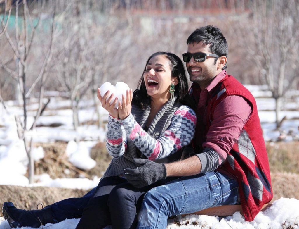 Nithya Menen And Nithin Movie Still