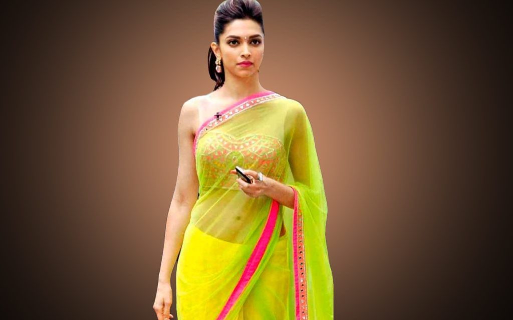 Hot Looking And Cute Saree Photos Of Deepika Padukone