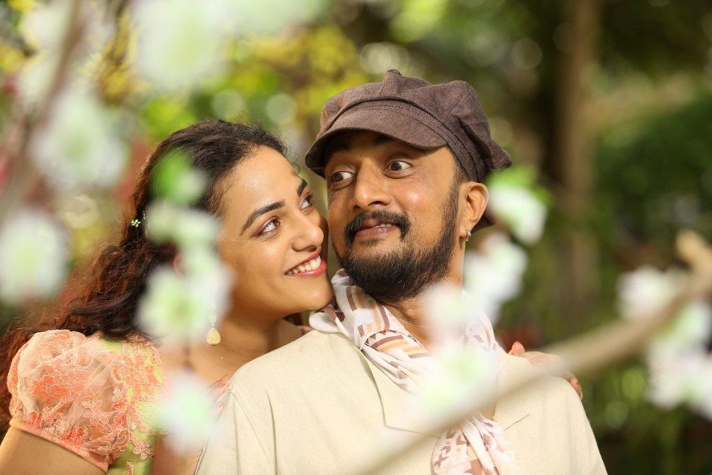 Latest Movie Still Of Nithya Menen And Sudeep