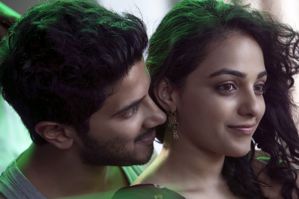 Ok Kanmani Movie Romantic Still Of Nithya Menen And Dulquer Salmaan