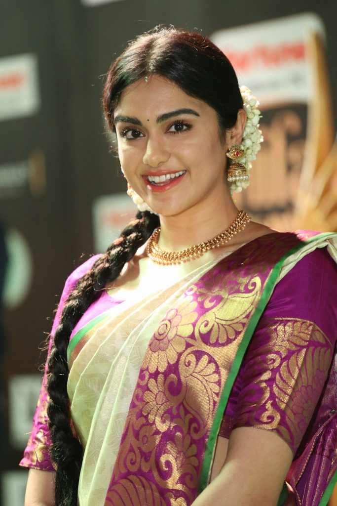Traditional Sarees And Cute Smiling Image Of Adah Sharma