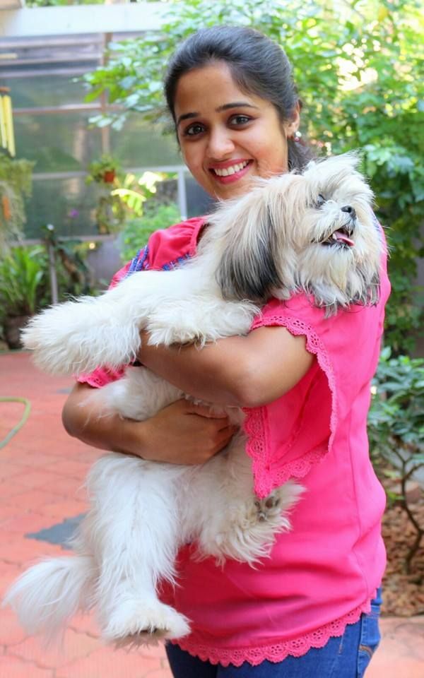 Ananya With Her Cute Pet Dog