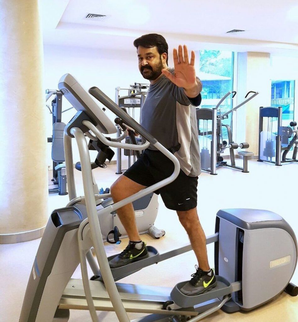 Mohanlal During His Workout