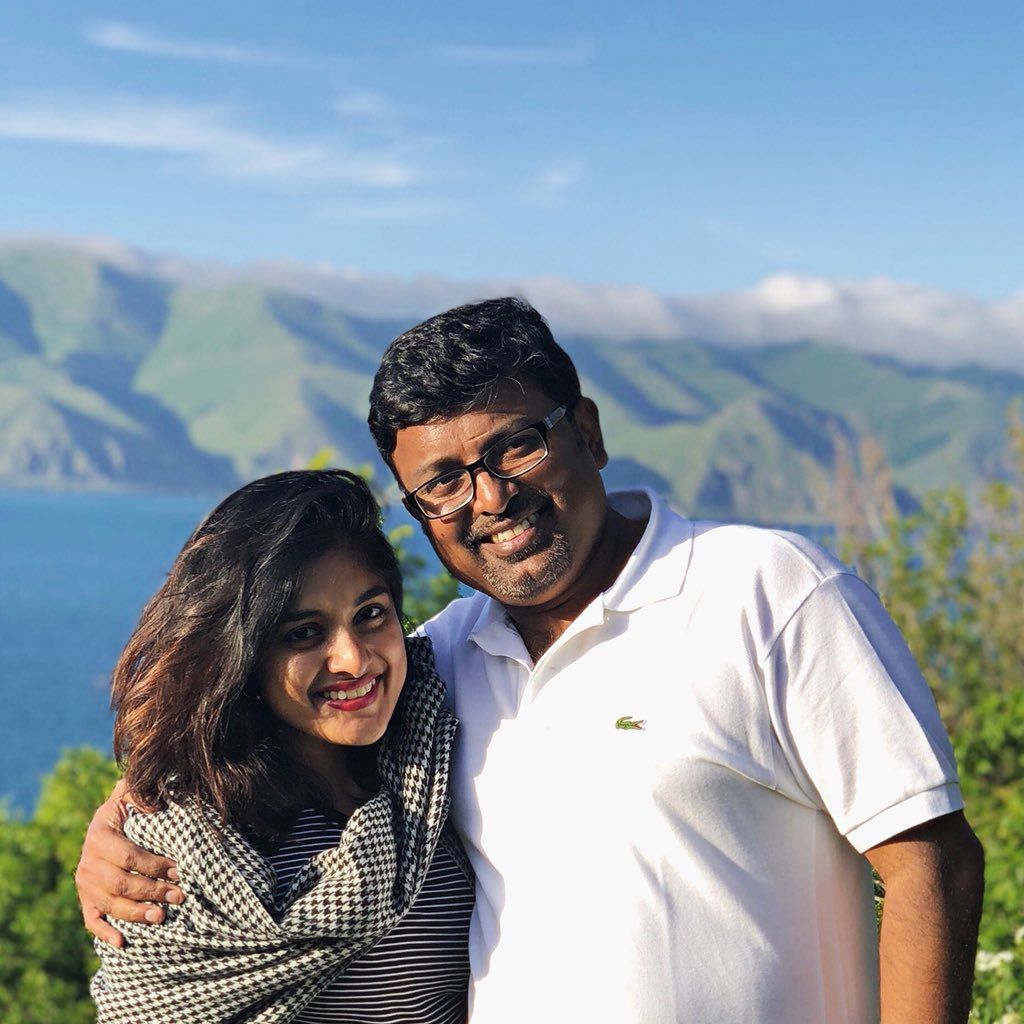 Niveda Thomas With Her Father