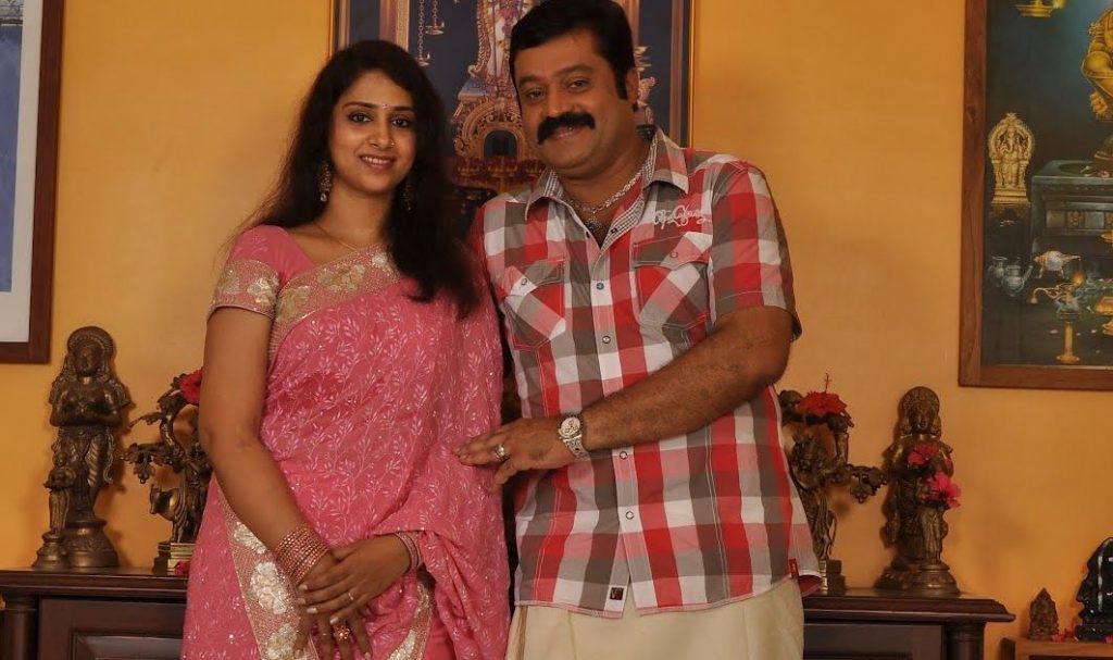 Suresh Gopi With His Wife