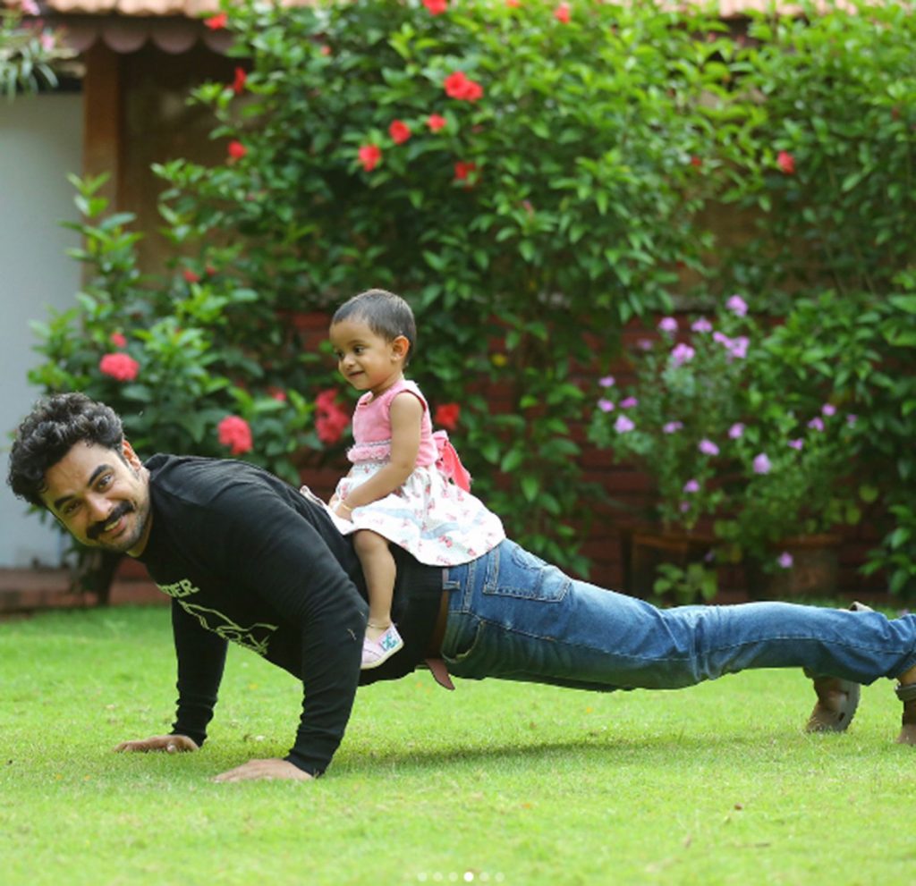 Tovino Thomas With His Cute Daughter