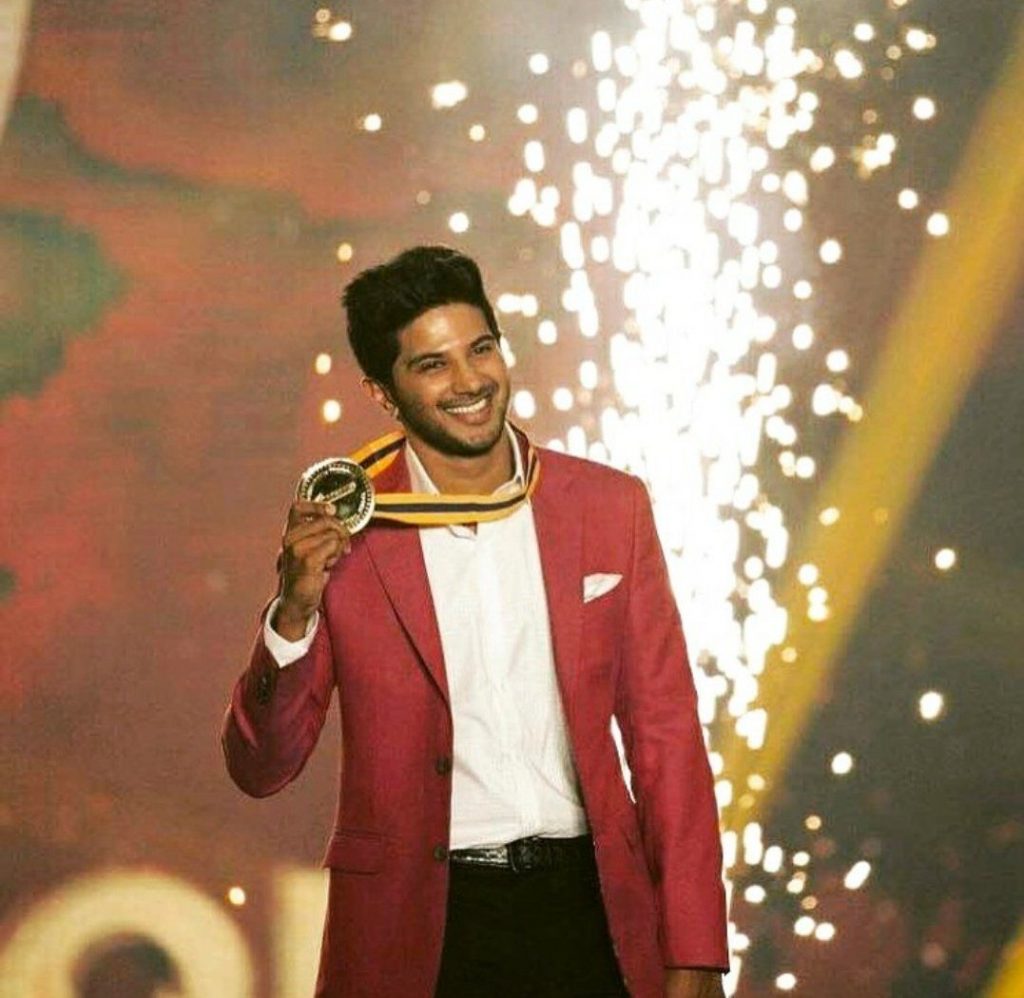 Dulquer Salmaan With His Gold Medal
