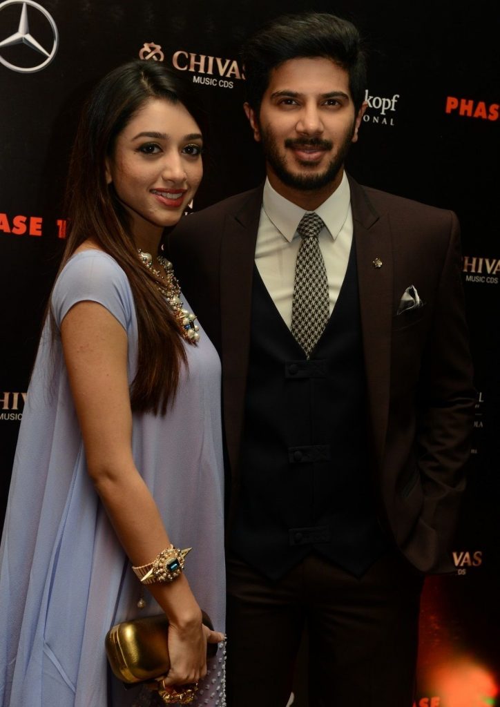 Dulquer Salmaan With His Wife